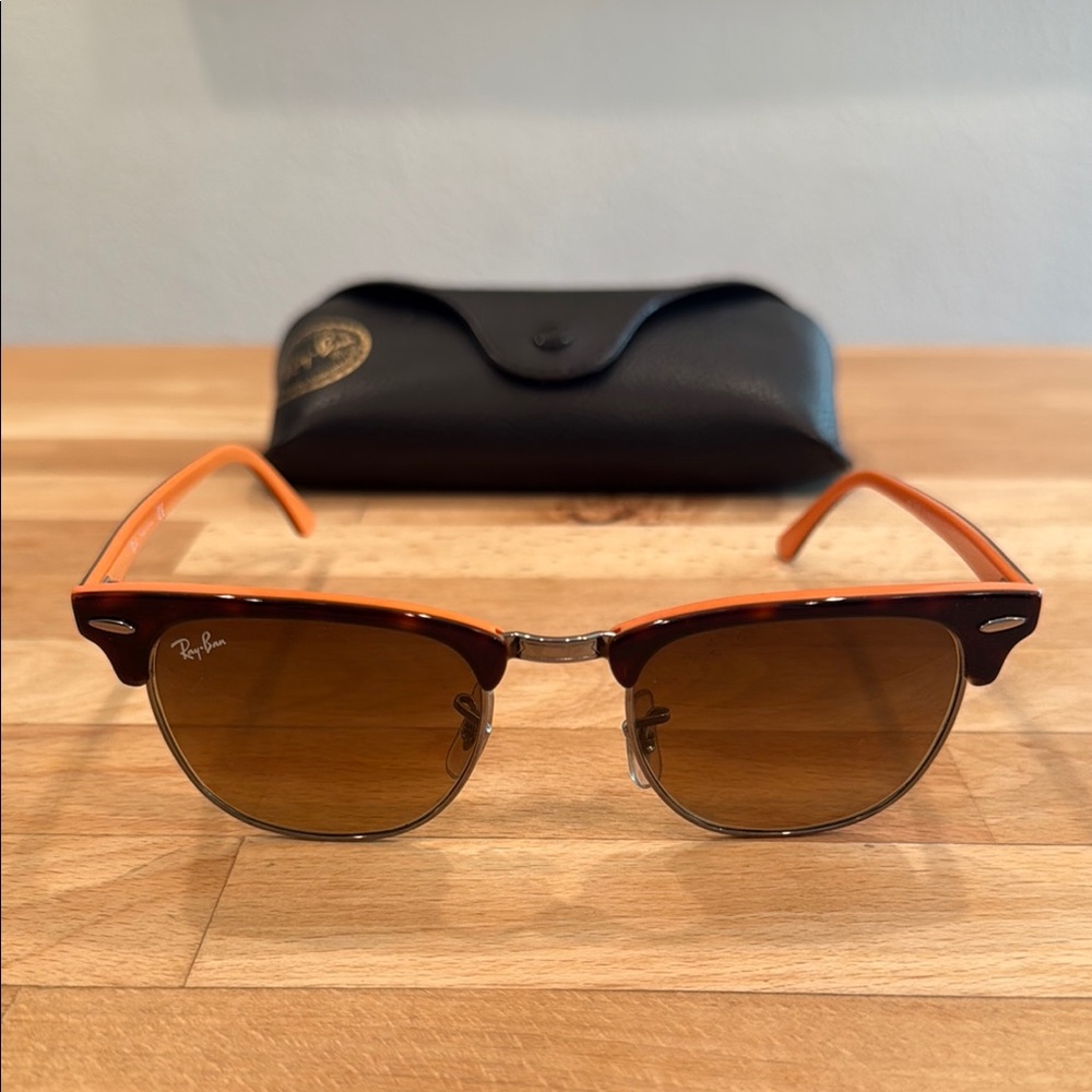 Ray-Ban Tortoise and Orange Wayfarer Sunglasses